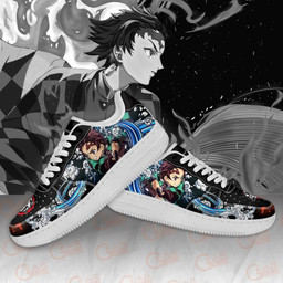 Tanjiro Water and Sun Air Force Shoes Custom Demon Slayer Anime Sneakers - 4 - GearAnime
