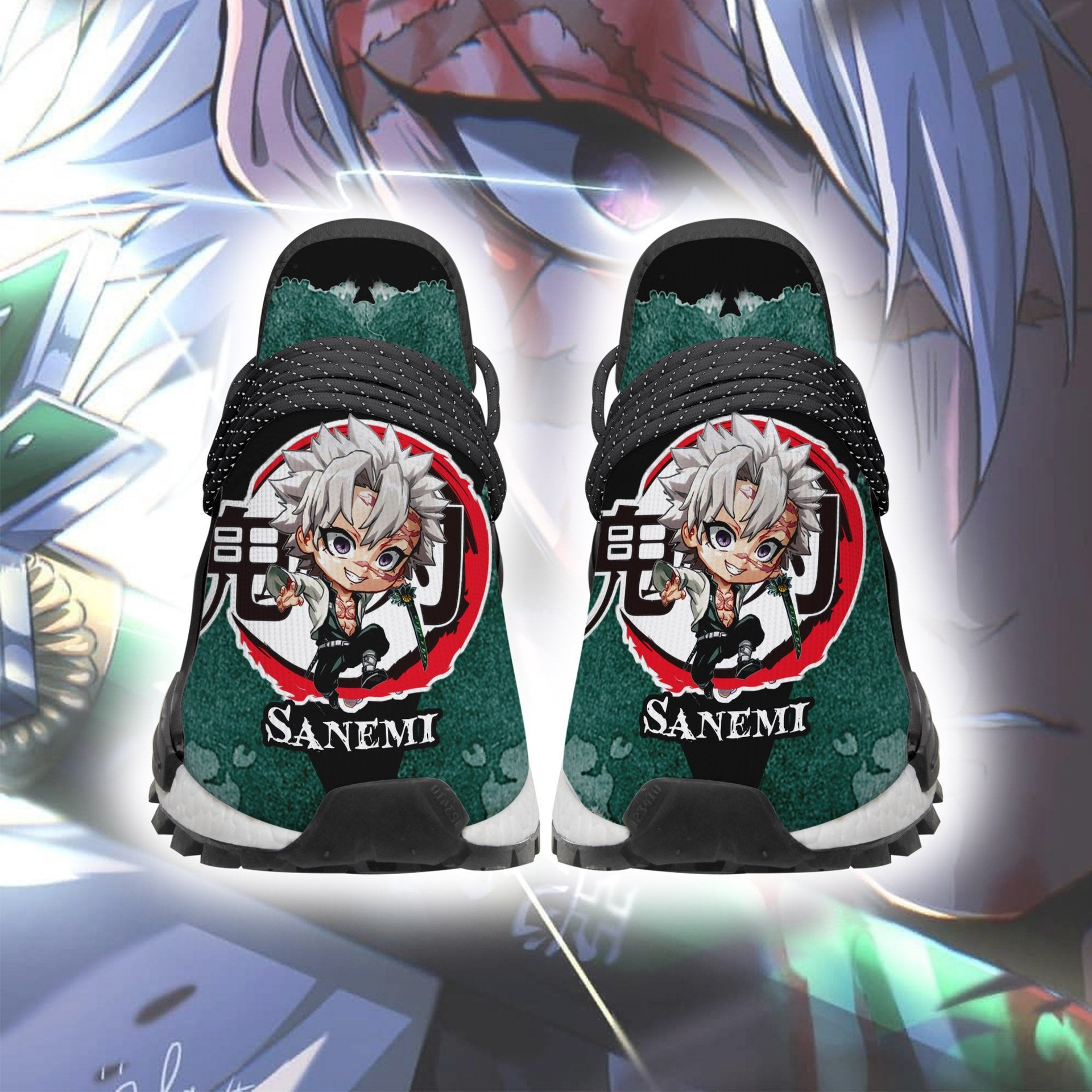 Sanemi Shinazugawa Shoes Custom Demon Slayer Anime Sneakers - 2 - GearAnime
