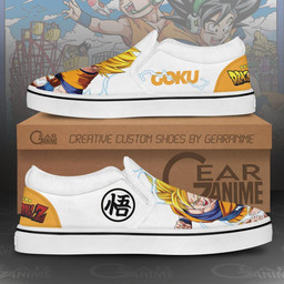 Goku SSJ Slip On Sneakers Canvas Dragon Ball Custom Anime Shoes - 2 - GearAnime