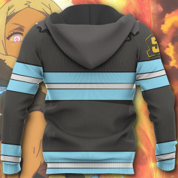 Hibana Fire Force Hoodie Shirt Anime Uniform Sweater Jacket - 7 - GearAnime