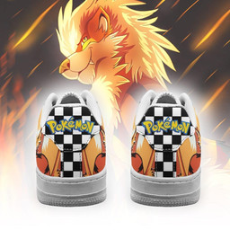Poke Arcanine Sneakers Checkerboard Custom Pokemon Shoes - 3 - GearAnime