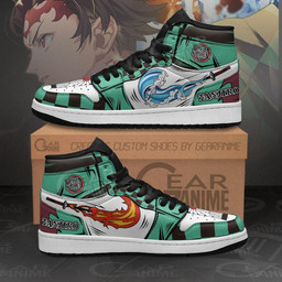 Tanjiro Water and Fire Sneakers Custom Breathing Demon Slayer Anime Shoes - 2 - GearAnime