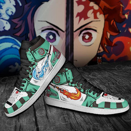 Tanjiro Water and Fire Sneakers Custom Breathing Demon Slayer Anime Shoes - 4 - GearAnime
