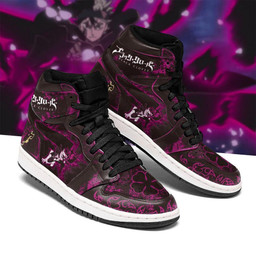 Black Asta Sneakers Custom Purple Black Clover Anime Sneakers - 2 - GearAnime
