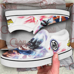 Goku Ultra Instinct Slip On Sneakers Canvas Dragon Ball Custom Anime Shoes - 3 - GearAnime