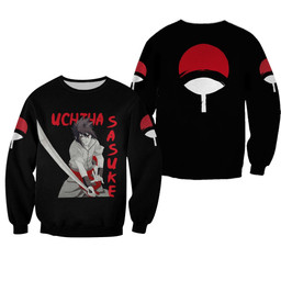 Uchiha Sasuke Shirt Family Symbol Anime Hoodie Sweater - 2 - GearAnime