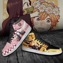 Zenitsu & Nezuko Sneakers Demon Slayer Custom Anime Shoes - 3 - GearAnime