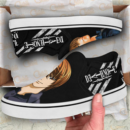 Light Yagami Slip On Sneakers Death Note Custom Anime Shoes - 3 - GearAnime