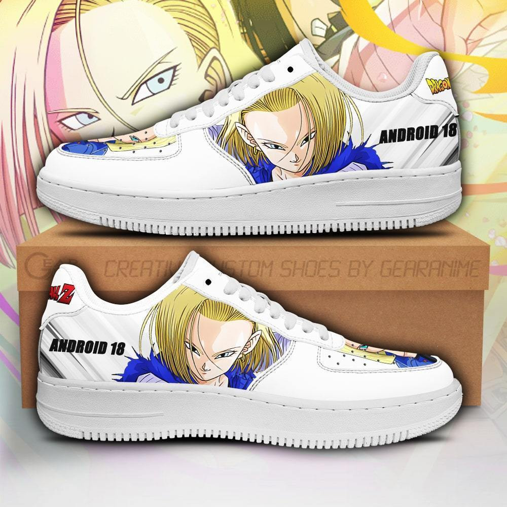 Android 18 Air Sneakers Custom Anime Dragon Ball Shoes Simple Style - 1 - GearAnime