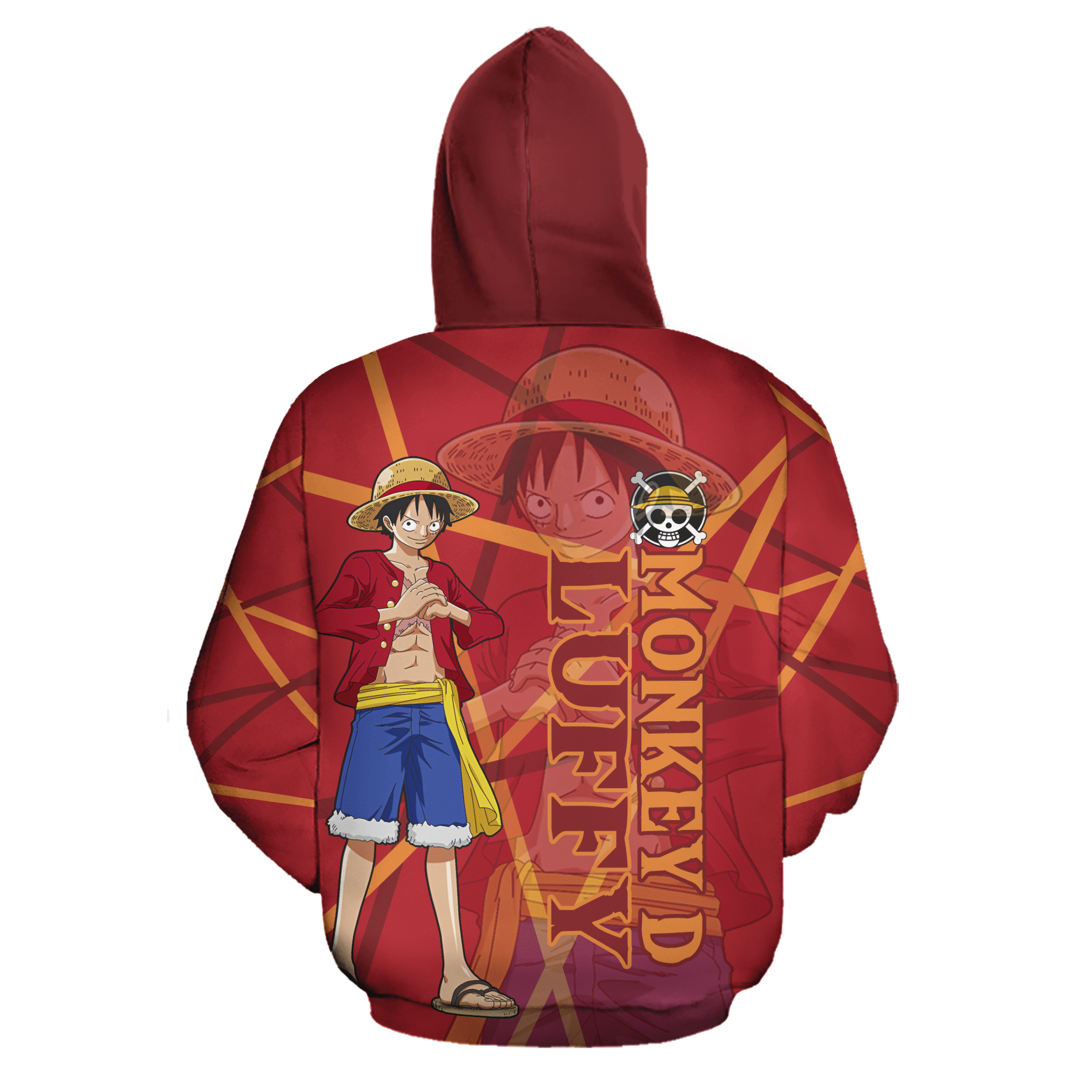 Luffy Zip Hoodie Cosplay One Piece Shirt Anime Fan Gift Idea VA06 -  One Piece - Angle 4