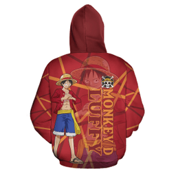 Luffy Zip Hoodie Cosplay One Piece Shirt Anime Fan Gift Idea VA06 - 4 - GearAnime