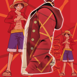 Luffy Zip Hoodie Cosplay One Piece Shirt Anime Fan Gift Idea VA06 - 3 - GearAnime