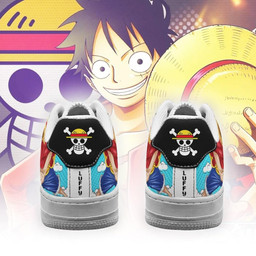 Monkey D Luffy Air Sneakers Custom Anime One Piece Shoes - 3 - GearAnime