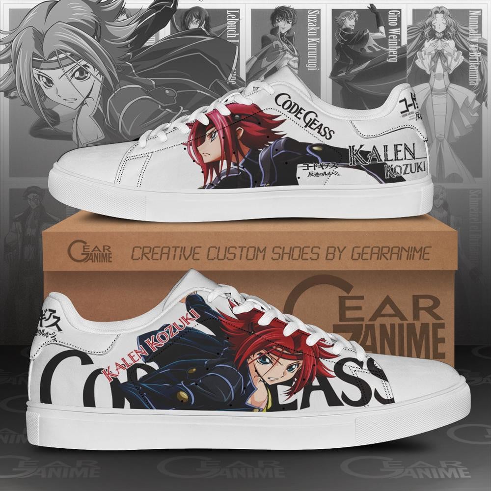 Code Geass Kalen Kozuki Skate Shoes Custom Anime Shoes - 1 - GearAnime