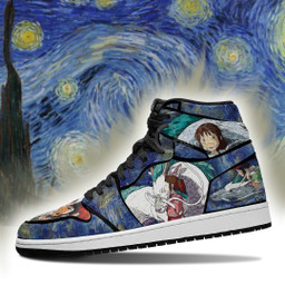 Chihiro Haku Sneakers Custom Starry Night Style Spirited Away Anime Shoes - 3 - GearAnime