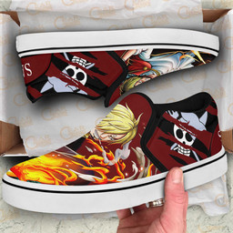 Vinsmoke Sanji Slip On Sneakers One Piece Custom Anime Shoes - 3 - GearAnime