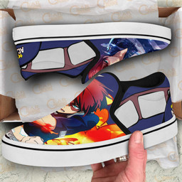 Shoto Todoroki Slip On Sneakers My Hero Academia Custom Anime Shoes - 3 - GearAnime