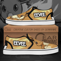 Eevee Slip On Sneakers Pokemon Custom Anime Shoes - 2 - GearAnime