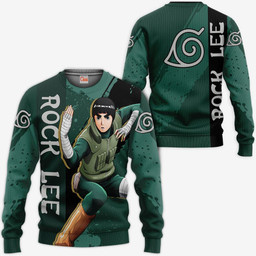 Rock Lee Hoodie Shirt Custom Anime Zip Jacket - 2 - GearAnime