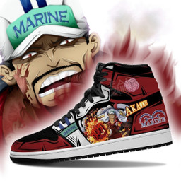 Admiral Sakazuki Akainu Sneakers Custom Anime One Piece Shoes - 3 - GearAnime
