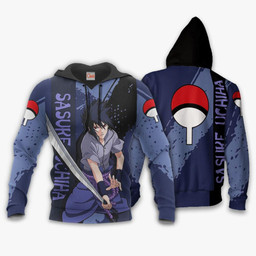 Uchiha Sasuke Hoodie Shirt Anime Jacket - 3 - GearAnime