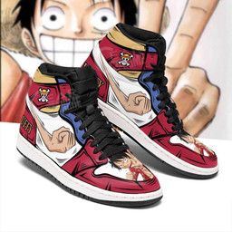 Monkey D Luffy Sneakers Gomu Gomu Custom Anime One Piece Shoes - 2 - GearAnime