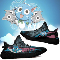 Happy Cat YZ Shoes Custom Fairy Tail Anime Sneakers Fan Gift Idea TT05 - 2 - GearAnime