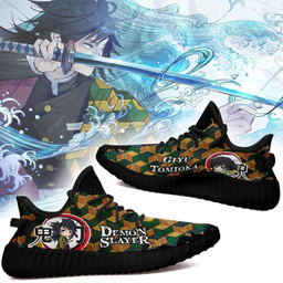 Giyu Tomioka YZ Shoes Demon Slayer Anime Sneakers Fan Gift TT04 - 2 - GearAnime