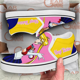 Sailor Moon Slip On Sneakers Anime Sailor Moon Custom Shoes - 3 - GearAnime