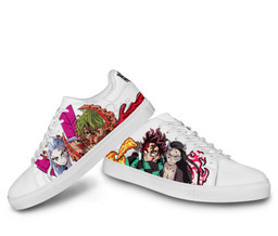 Nezuko and Tanjiro vs Daki and Gyutaro Skate Sneakers Custom Kimetsu Anime ShoesGear Anime
