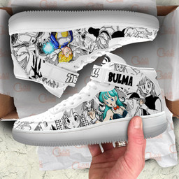 Vegeta and Bulma Sneakers Air Mid Custom Dragon Ball Anime Shoes Mix MangaGear Anime- 1- Gear Anime