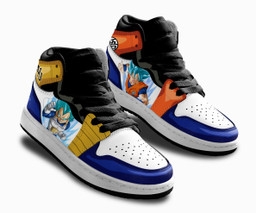 Goku Blue and Vegeta Blue Kids Sneakers Custom Dragon Ball Anime Kids ShoesGear Anime