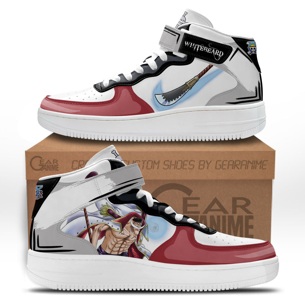 Edward Newgate Force Mid Custom One Piece Anime Shoes -  One Piece - Angle 1