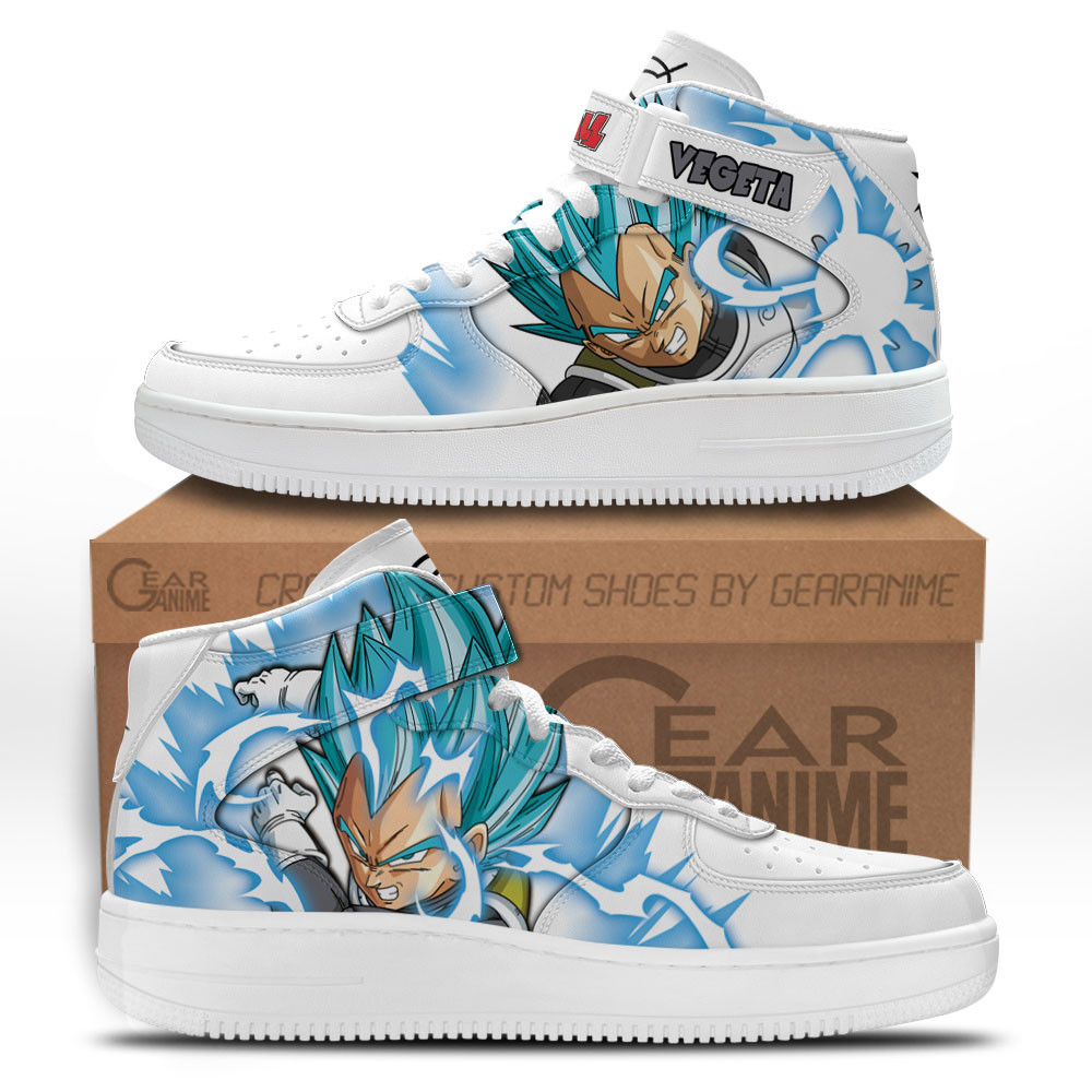 Vegeta Whis Sneakers Air Mid Custom Dragon Ball Anime Shoes for OtakuGear Anime