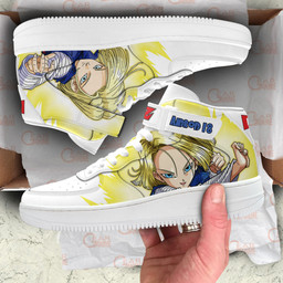 Android 18 Sneakers Air Mid Custom Dragon Ball Anime Shoes for OtakuGear Anime- 1- Gear Anime- 3- Gear Anime