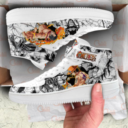 Ace Sneakers Air Mid Custom One Piece Anime Shoes Mix MangaGear Anime- 1- Gear Anime- 3- Gear Anime