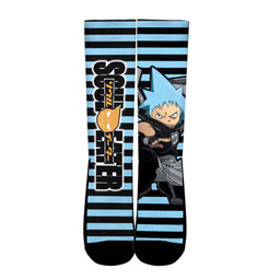 Black Star Socks Soul Eater Custom Anime Socks for OtakuGear Anime