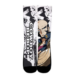 Jet Black Socks Cowboy Bebop Custom Anime Socks Manga StyleGear Anime