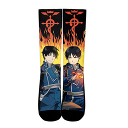 Roy Mustang Socks Fullmetal Alchemist Custom Anime Socks Flames StyleGear Anime