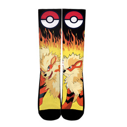 Arcanine Socks Pokemon Custom Anime Socks Flames StyleGear Anime