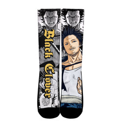 Yami Sukehiro Socks Black Clover Custom Anime Socks Manga StyleGear Anime