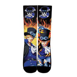 Sabo Socks One Piece Custom Anime Socks Flames StyleGear Anime