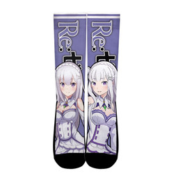 Emilia Socks Re:Zero Custom Anime Socks For OtakuGear Anime
