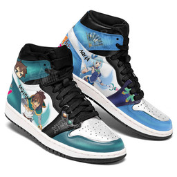 Aqua and Kazuma Satou Sneakers KonoSuba Custom Anime ShoesGear Anime