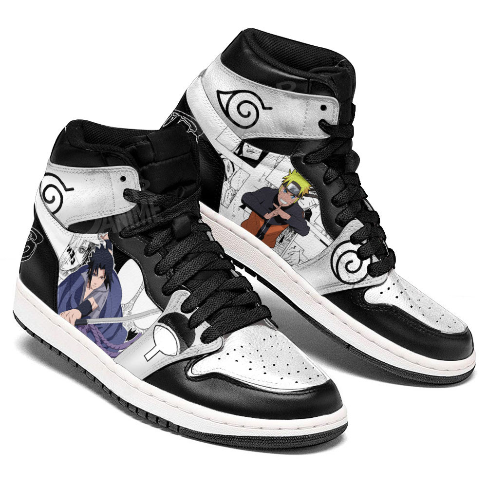 Nrt Uzumaki and Sasuke Uchiha Sneakers Custom Manga Anime ShoesGear Anime