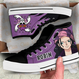 Nico Robin High Top Shoes One Piece Red Custom Anime Sneakers Gear Anime