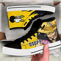 Usopp High Top Shoes One Piece Red Custom Anime Sneakers Gear Anime