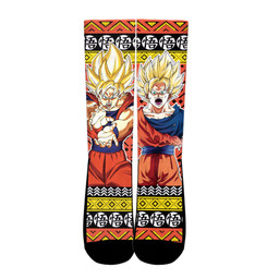 Goku Super Saiyan Socks Dragon Ball Custom Ugly Christmas Anime Socks Gear Anime
