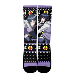 Hinata Hyuga Socks Custom Ugly Christmas Anime Socks Gear Anime