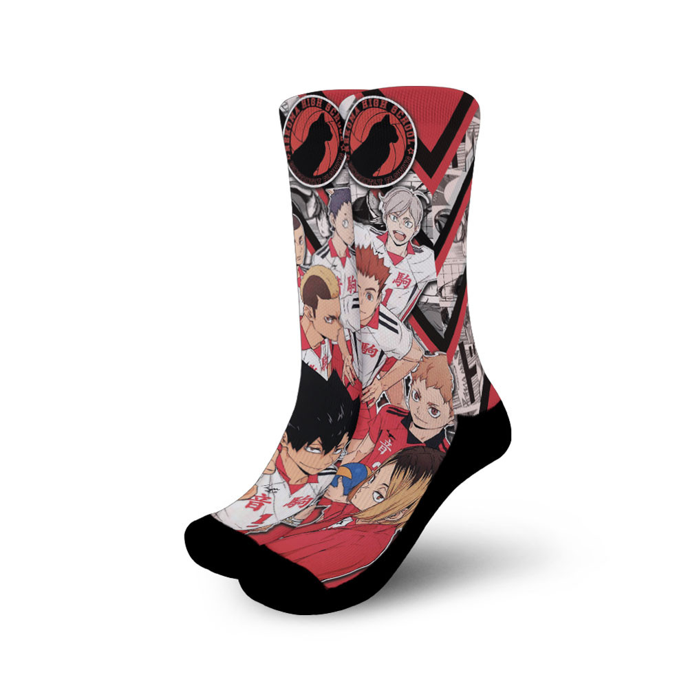 Haikyuu Nekoma Team Custom Anime Socks For Anime Fans Gear Anime